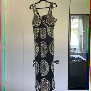 Woman’s Maxi Dress 1X - Black, White and Yellow